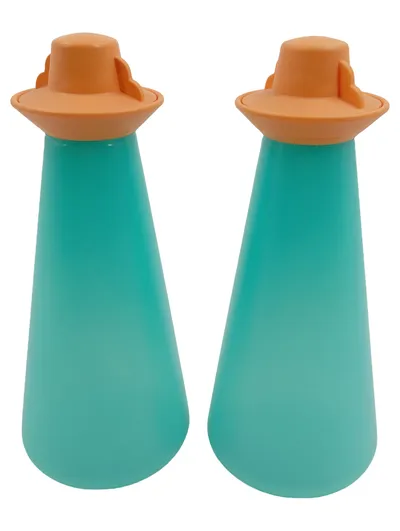 Tupperware Gewürzstreuer Set 2-teilig Retro Türkis Kunststoff 19 cm