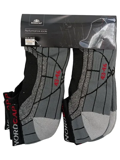 NORDCAP Herren Strümpfe Performance Socks Sport Socken Grau Gr. 43-46