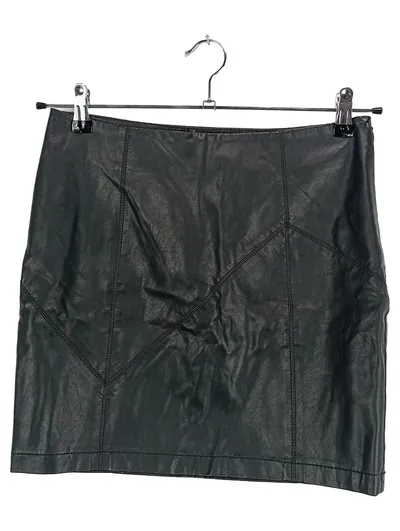 Noisy May Damen Lederrock Schwarz Gr. 36 S Minirock Casual