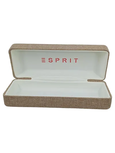 Esprit Brillenetui Hartschale Beige Struktur Brillenbox Etui
