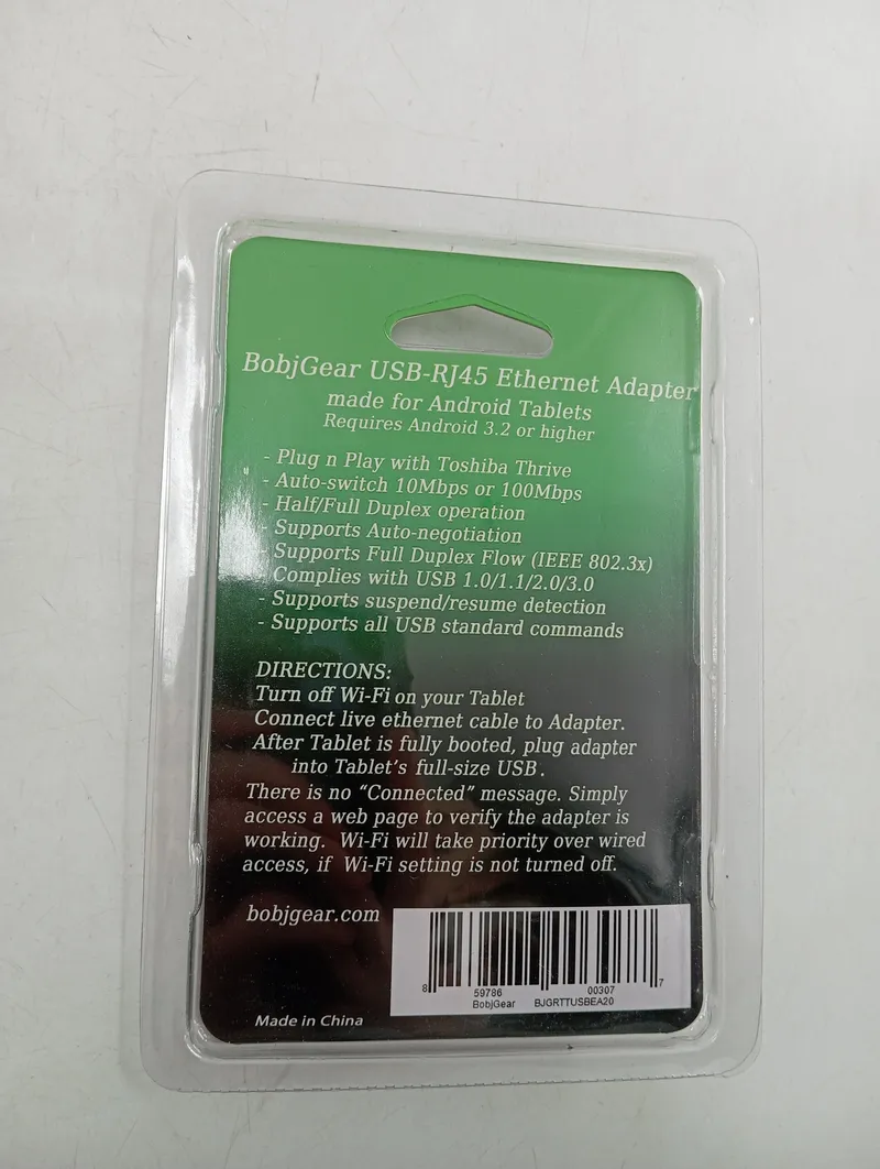 BobjGear USB-RJ45 Ethernet LAN Netzwerk Adapter für Android Tablets Weiß 3