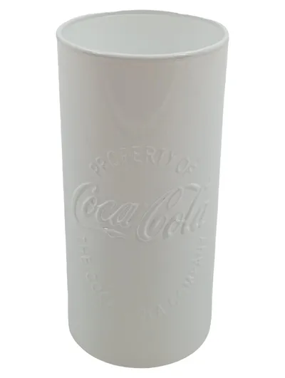 Coca-Cola Fan Becher Glas Weiß 300ml Property of The Coca-Cola Company
