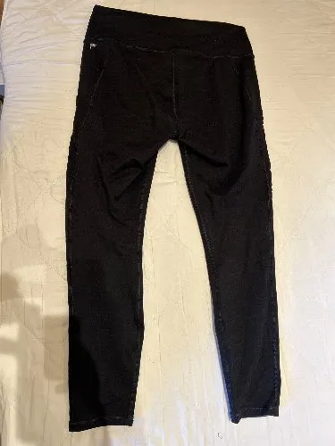 Fabletics Damen Sport Leggings Schwarz Gr. 40 High Waist Taschen