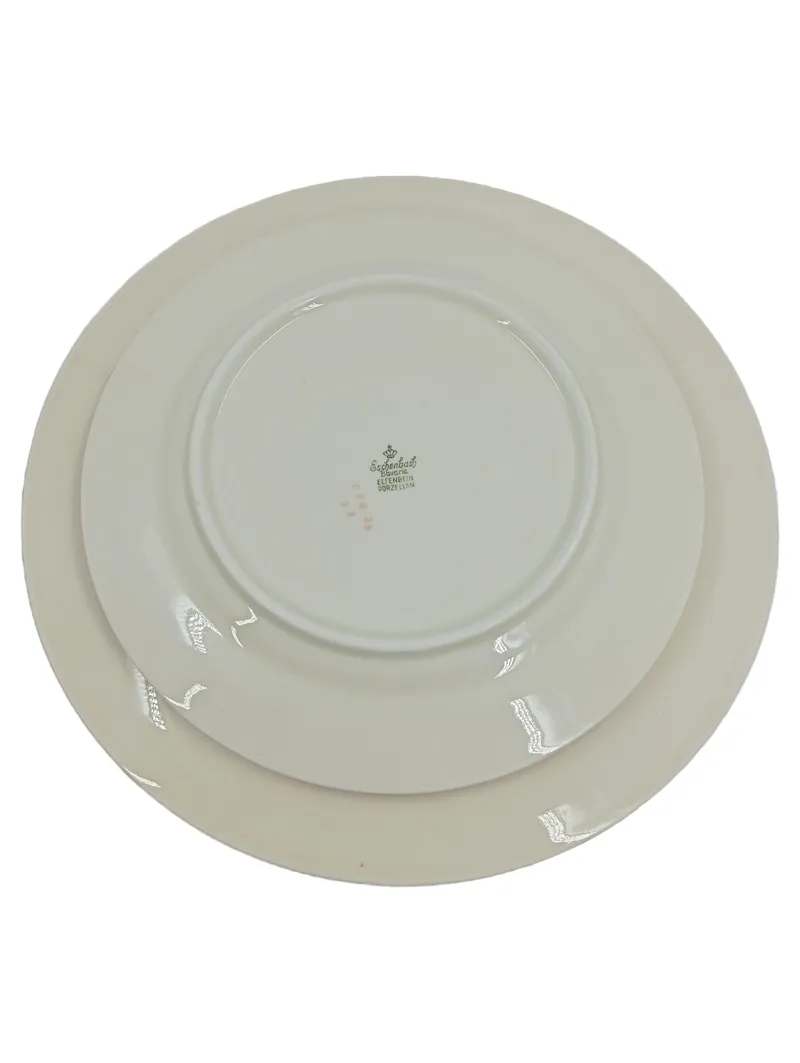 Eschenbach Kuchenteller Elfenbein Porzellan Goldrand Klassisch Beige 2