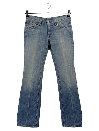 7 For All Mankind Damen Jeans Hose Regular Fit W27 Blau Casual