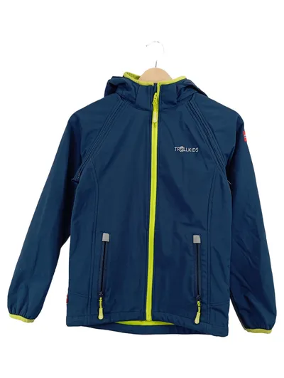 Trollkids Softshelljacke Kinder Gr. 152 Blau Outdoor Jacke Kapuze