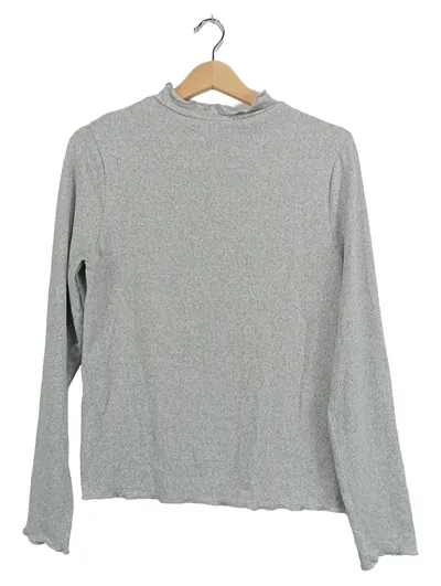 Hailys Damen Pullover Langarm Grau Gr. 44 XXL Basic Meliert
