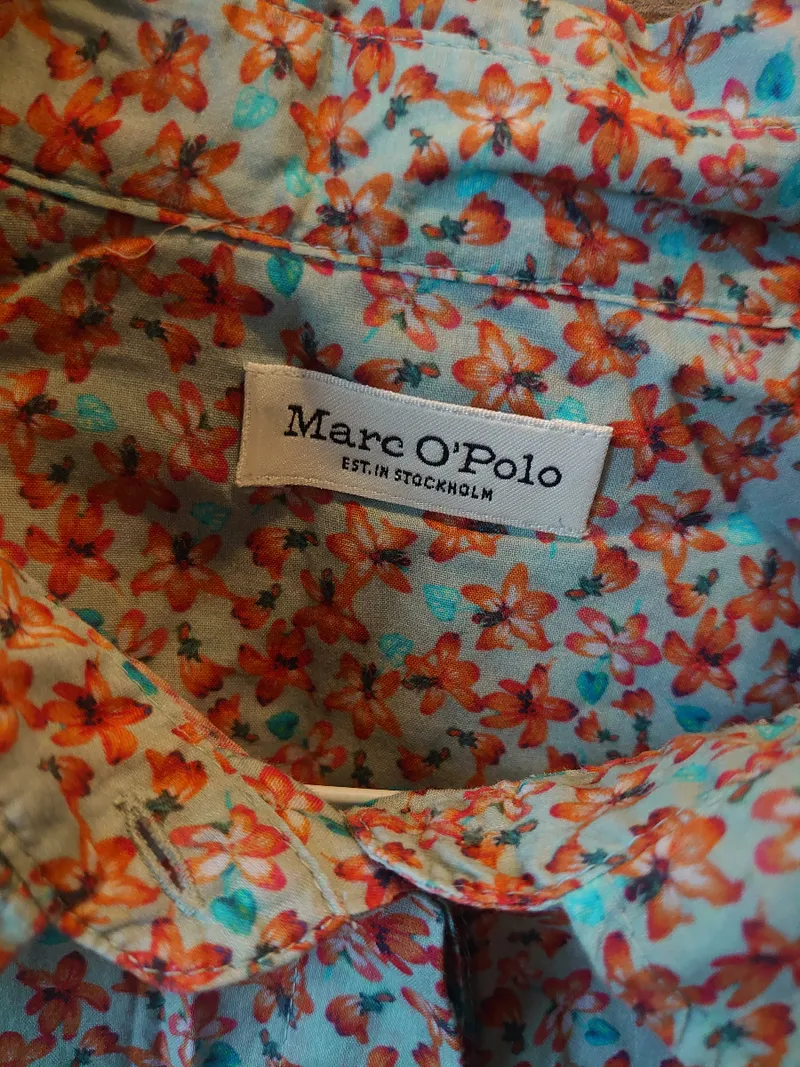 Marc O'Polo Damen Hemdbluse Blumenmuster Gr. 44 Mehrfarbig Langarm 4