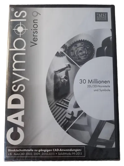 CADsymbols Version 9 IMSI Design 30 Millionen 2D/3D Normteile Symbole Software