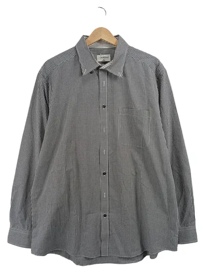 Canda Herren Business Hemd Schwarz Kariert Gr. 52 XL Langarm