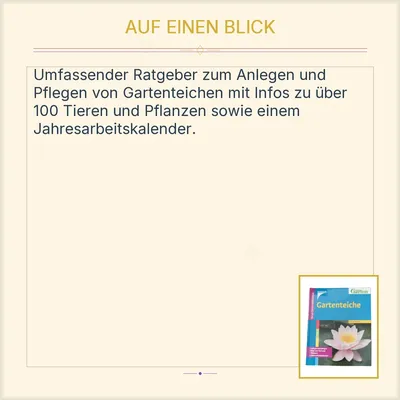 KOSMOS Gartenteiche Peter Beck Neue Gartenbibliothek Sachbuch
