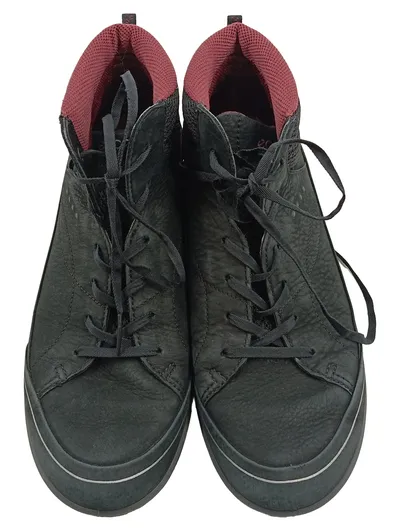 ECCO Sneaker high Damen Schuhe Schwarz Gr. 37 Leder Casual Freizeit