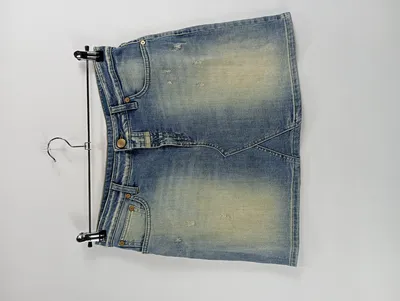 Closed Damen Jeansrock Blau Gr. 28, 36 Minirock Used Look Destroyed Denim