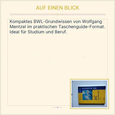 Haufe BWL Grundwissen Wolfgang Mentzel 2. Auflage Taschenguide Fachbuch