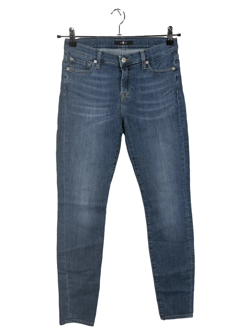 7 For All Mankind Damen Jeans Slim Fit Blau Gr. 36 W28 L30 1