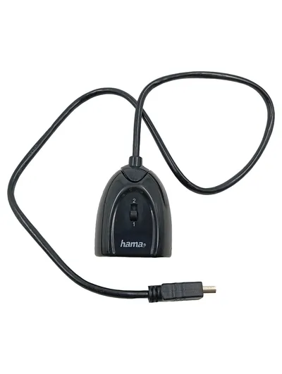 Hama HDMI Switch 2x1 Umschalter Video Verteiler 2 Eingänge Schwarz 00122224