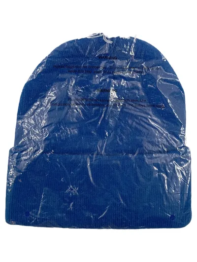 PlayStation Mütze mit Bommel Beanie Blau Logo Wintermütze Herren
