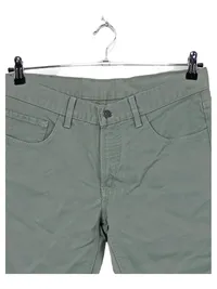 Baldessarini Herren Stoffhose Chino Gr. 34 W34 Grün Khaki Baumwolle 2