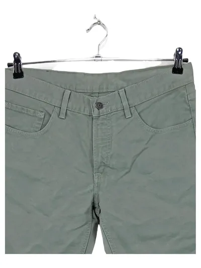 Baldessarini Herren Stoffhose Chino Gr. 34 W34 Grün Khaki Baumwolle