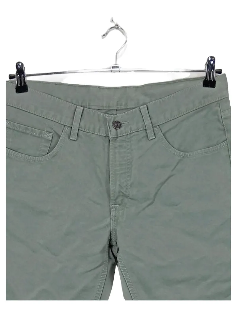 Baldessarini Herren Stoffhose Chino Gr. 34 W34 Grün Khaki Baumwolle 2