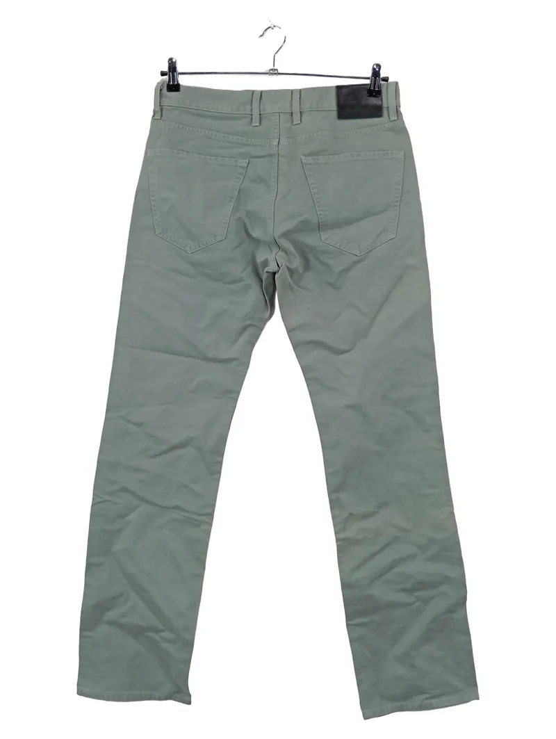Baldessarini Herren Stoffhose Chino Gr. 34 W34 Grün Khaki Baumwolle 5