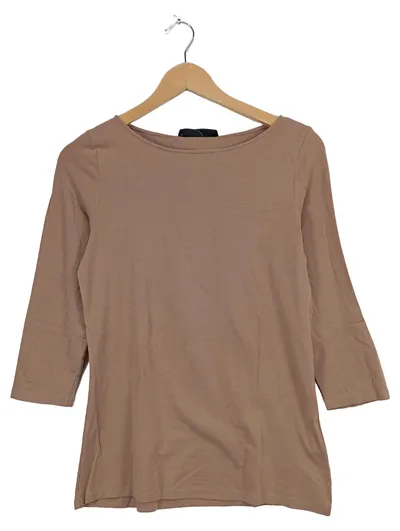 Hallhuber Basic Damen Pullover Shirt Braun Gr. 38 M 3/4-Arm