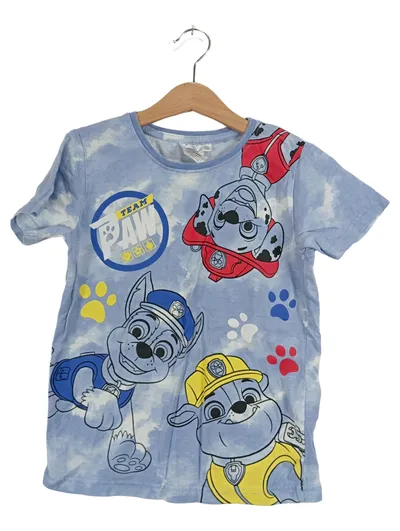 PAW Patrol Kinder T-Shirt Jungen Chase Marshall Rubble Gr. 122/128 Blau