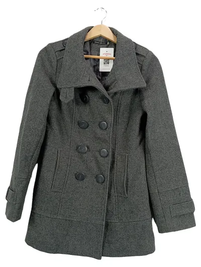 3 Suisses Collection Damen Kurzmantel Wollmantel Grau Gr. 32