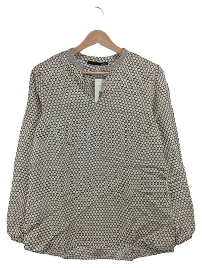 LeComte Bluse Damen Gr. 36 S Mehrfarbig Geometrisch Strasssteine Casual