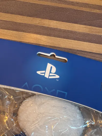 PlayStation Mütze Bommelmütze Blau Logo Beanie Wintermütze