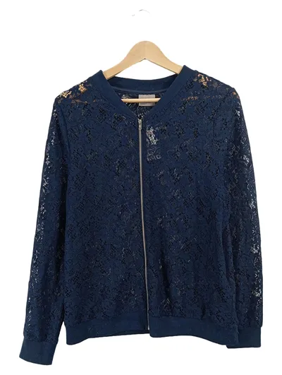Vero Moda Damen Blouson Bomberjacke Spitze Blau Gr. 40 L