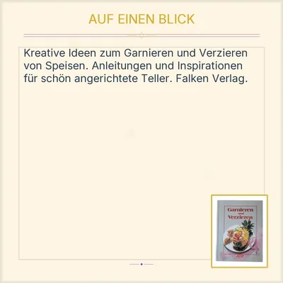 Garnieren und Verzieren - Falken Verlag Kochbuch