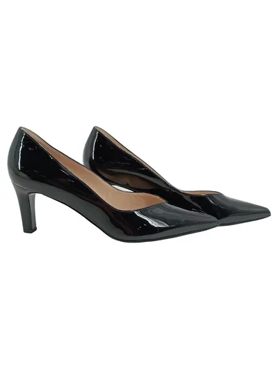 Högl Damen Pumps Lackleder Schwarz Gr. 38.5 Elegant Klassisch