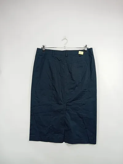 Bogner Damen Bleistiftrock Blau Gr. 44 XXL Baumwolle Business