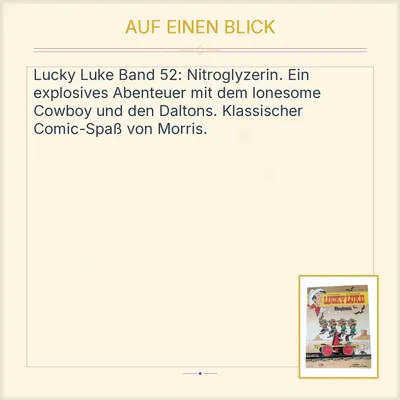 Lucky Luke Band 52 Nitroglyzerin Comic Egmont Comic Collection Morris