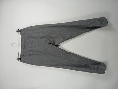 Hiltl Herren Anzughose Gr. 27 W39 Grau Meliert 100% Wolle Klassisch