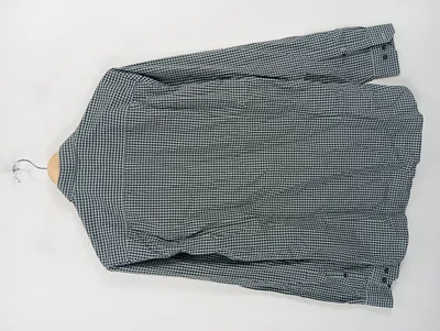 HUGO BOSS Herren Business Hemd Kariert Grau Gr. 48 M Baumwolle Langarm