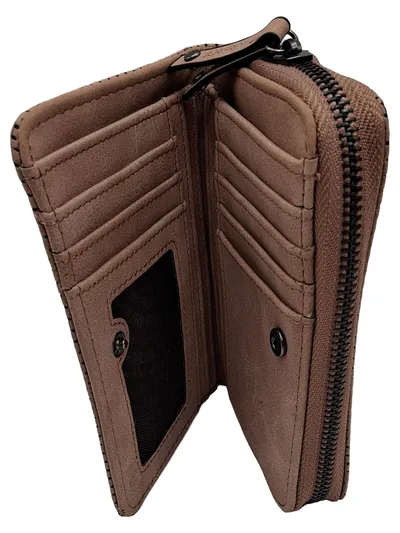 Suri Frey Geldbörse Damen Beige Lochmuster Portemonnaie Wallet Casual