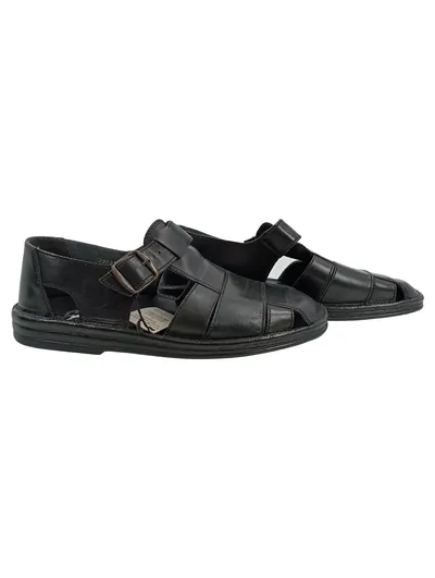 Sioux Herren Sandalen Leder Schwarz Gr 41 Modell 29022 Casual