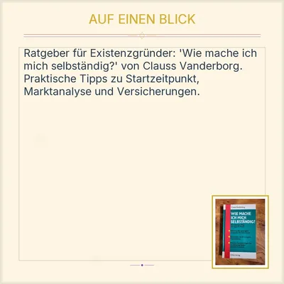 Wie mache ich mich selbständig? Clauss Vanderborg Orbis Verlag Existenzgründung