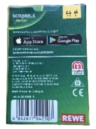 Scrabble Pocket Kartenspiel ASS Altenburger Reisespiel Wortspiel ab 8 Jahre