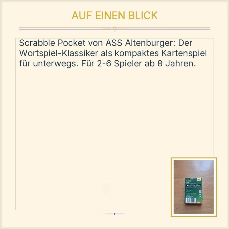 Scrabble Pocket Kartenspiel ASS Altenburger Reisespiel Wortspiel ab 8 Jahre 3