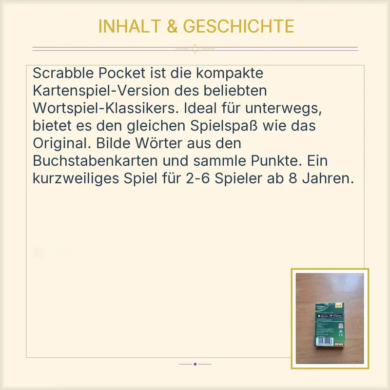 Scrabble Pocket Kartenspiel ASS Altenburger Reisespiel Wortspiel ab 8 Jahre 4