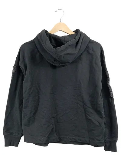 Rick Cardona Kapuzenpullover Damen Gr. 38 M Schwarz LUXURY Glitzer Casual