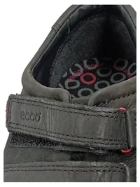 ECCO Sneaker low Herren Schwarz Gr. 39 Leder Klettverschluss Casual 3