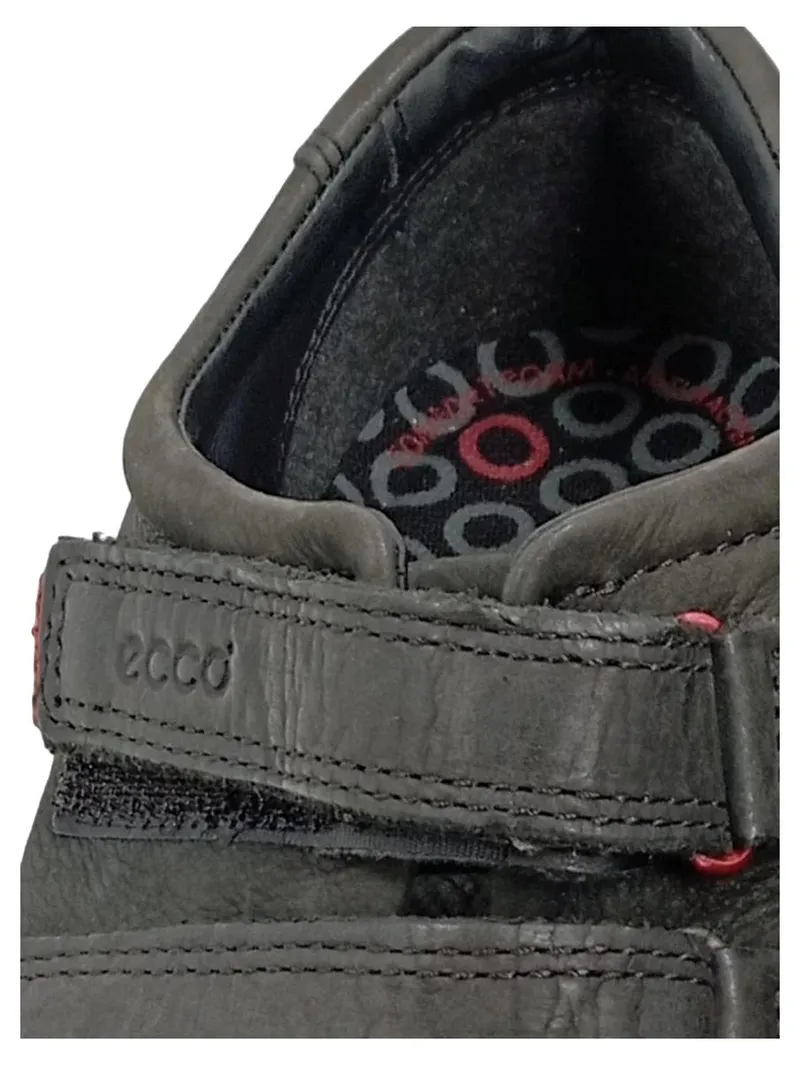ECCO Sneaker low Herren Schwarz Gr. 39 Leder Klettverschluss Casual 3