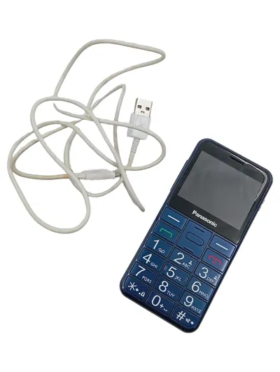 Panasonic KX-TU150EXC Tastentelefon Seniorenhandy Blau SOS-Taste Dual-SIM