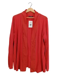 Christian Materne Damen Strickjacke Rot Gr. 44 XXL Casual Viskose 1