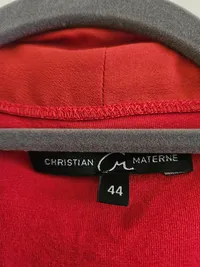 Christian Materne Damen Strickjacke Rot Gr. 44 XXL Casual Viskose 3