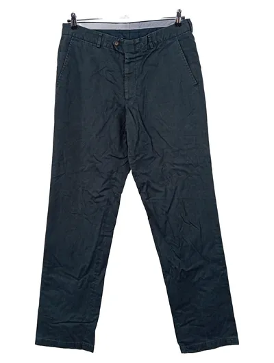 EDUARD DRESSLER Herren Stoffhose Blau Gr. 48 W32 M Baumwolle Klassisch